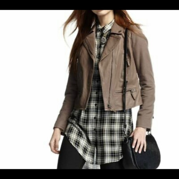 Joie cream leather jacket - Picture 6 of 7